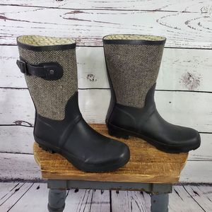 CHOOKA Mid Calf Racer Herringbone Waterproof Rainboots Size 6